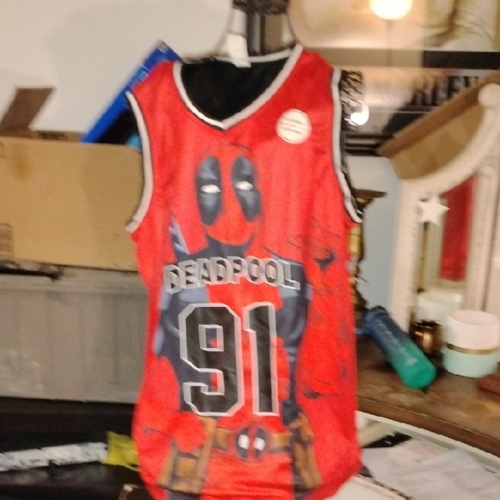 Red Deadpool Graphic Jersey